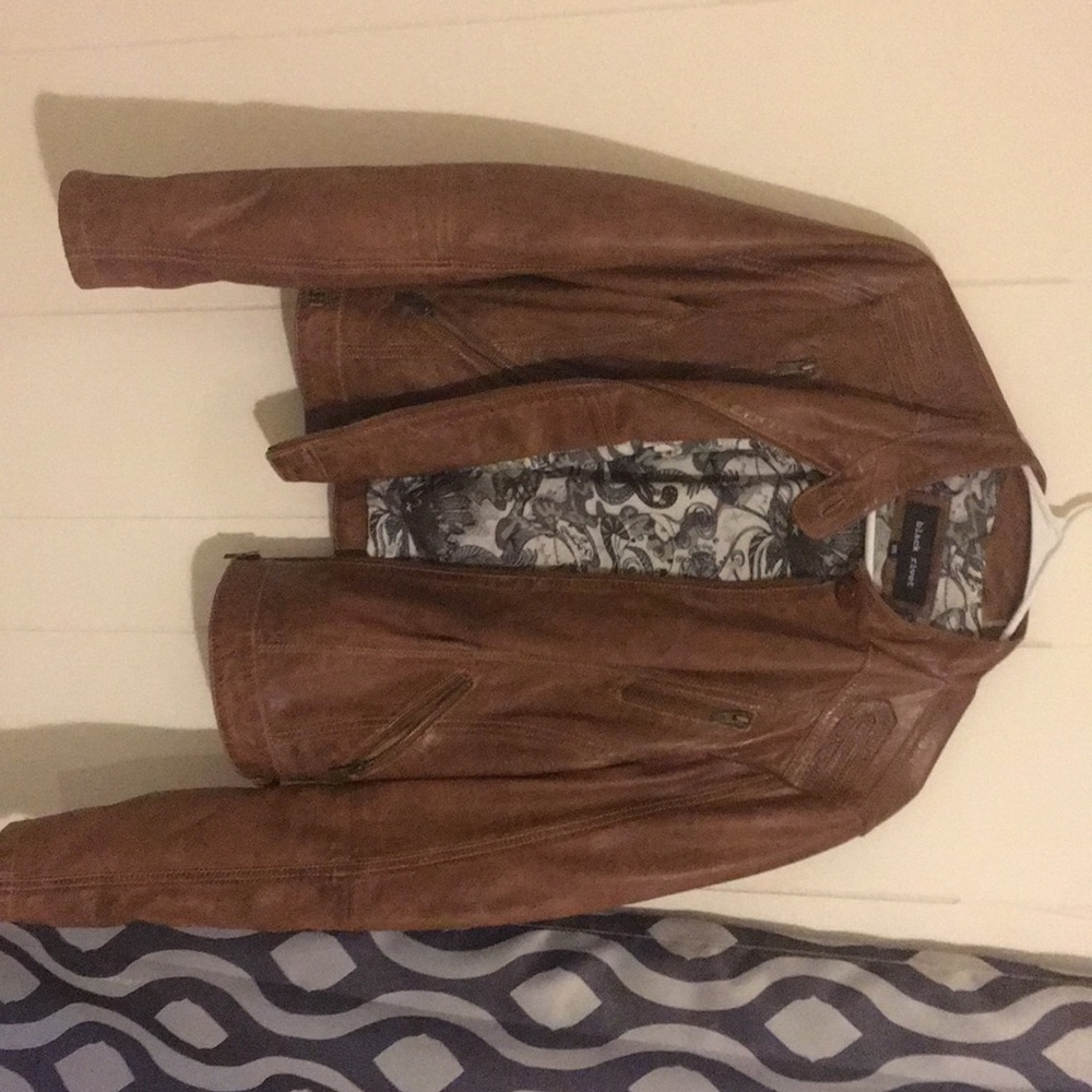 Black rivet Leather jacket